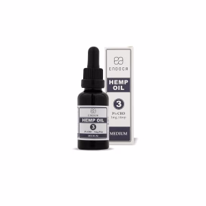 Endoca lašai šildomi 3% - dideli 30 ml (900 mg CBD) - vidutinio stiprumo - 1 mg vienam aliejaus lašui