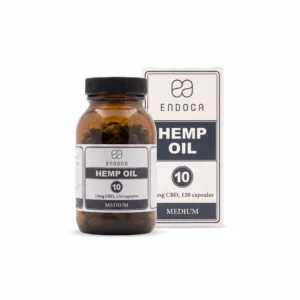 Kapsuli msaħħna Endoca vażett kbir tal-ħġieġ XL - 120 biċċa 10mg (1200mg CBD) - saħħa medja