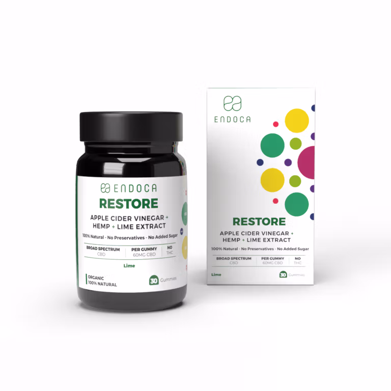 Endoca Restore gummies with apple & lime - 40mg CBD per gummy – THC free – strong strength - Image 4