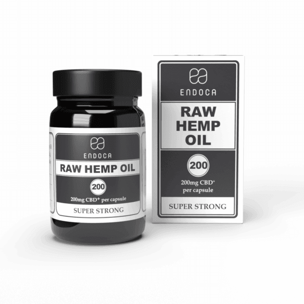 Endoca kapsler RAW - 30 styk 200mg (6000mg CBDa+CBD) - super stærk styrke