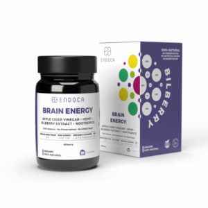 Endoca Brain Energy vingummier med blåbær - 40mg CBD pr gummi - THC fri – stærk styrke