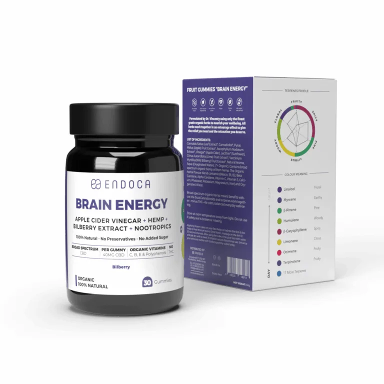 Ζελεδάκια Endoca Brain Energy με μύρτιλο - 40mg CBD ανά ζελεδάκι - Χωρίς THC - ισχυρής ισχύος - Εικόνα 3