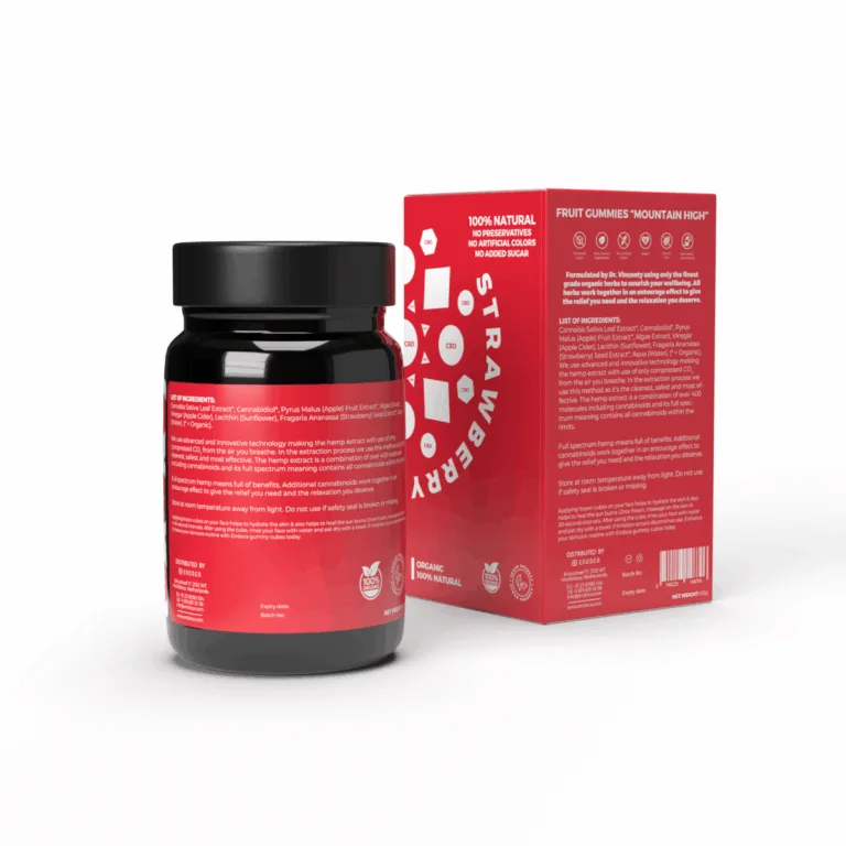 Gominoles de maduixa Endoca Mountain High: 300 mg de CBD, CBN i CBG per gominola: força súper forta - Imatge 5