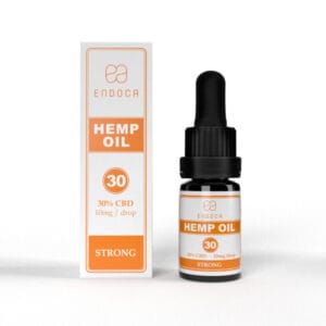Endoca dråber Heated 30% - 10ml flaske (3000mg CBD) - ekstra stærk styrke - 10mg per olie dråbe