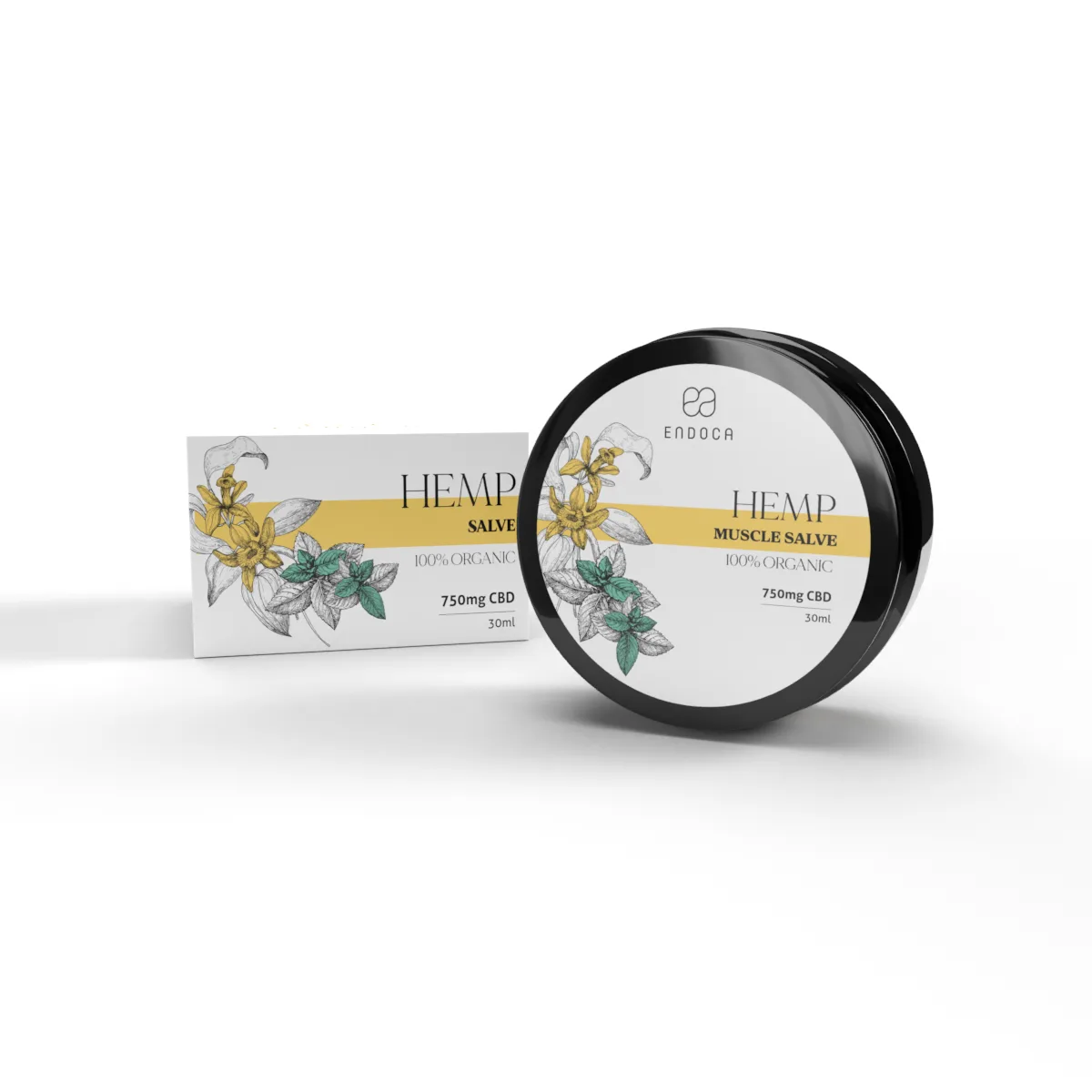 Eli Cyhyrau Meddal Endoca - Canolig 30ml - Cryfder Ychwanegol o Gryf (750mg CBD)