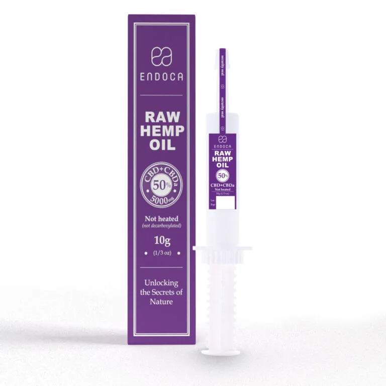 Past olew Endoca RAW 50% (5000mg CBDa+CBD) - cryfder cryf iawn - 10gram - Delwedd 2
